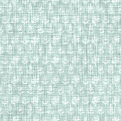 Aegean teal mottled patterned linen texture background. Summer coastal living style home decor fabric effect. Sea green wash grunge distressed blur material. Decorative textile seamless pattern

