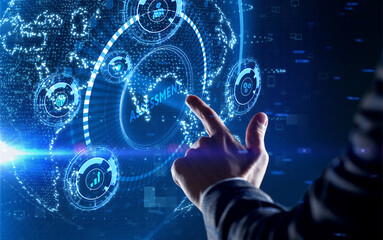 Business, Technology, Internet and network concept. Assessment analysis evaluation measure.