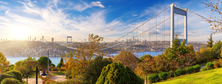 The Second Bosphorus Bridge or Fatih Sultan Mehmet Bridge, Istanbul