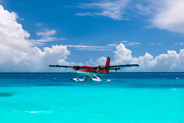 Twin otter seaplane at Maldives - 409671953