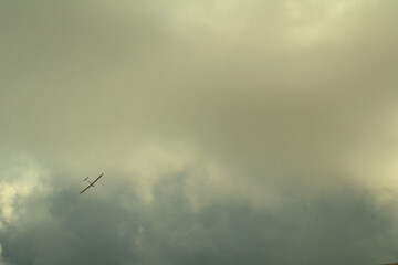 glider in flight,sky, plane, airplane, fly, aircraft, flying, flight, clouds,air, travel,