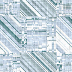 Aegean teal mottled geo patterned linen texture background. Summer coastal living style home decor fabric effect. Sea green wash grunge distressed geometric grid. Decorative textile seamless pattern
