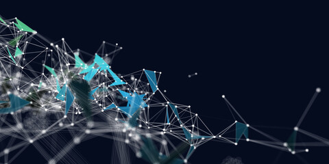 Big data. Abstract  geometric background.  Futuristic technology banner.  Visualization for business, science and technology.