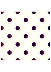 Abstract seamless geometric retro polka dot on black background . Vector pattern