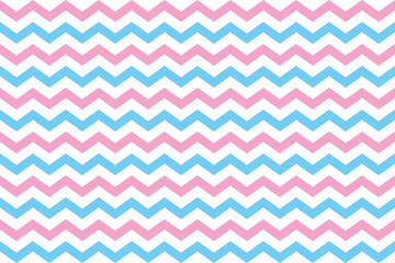 background of pink and blue zig zag stripes on white - 409677547