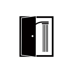Illustration logo show door.