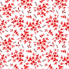 seamless pattern abstracts floral composition