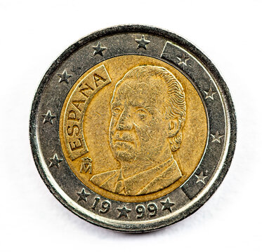 photograph of a one euro coin