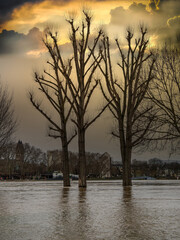 Hochwasser am Deutschen Eck, Koblenz (Rhein und Mosel)