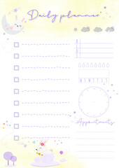 Printable notepad or sticky note for digital papers, journal and printable planners - Happy White Easter Planner Collection