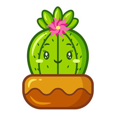 cute cactus drawing sticker