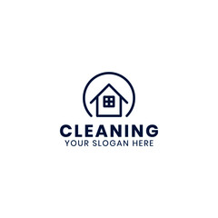 Cleaning house logo vektor template