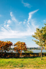 Jamsil Hangang river park in Seoul, korea