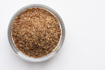 Flaxseed Meal in a Bowl