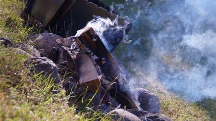 bonfire, smoke