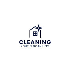 Cleaning house logo vektor template