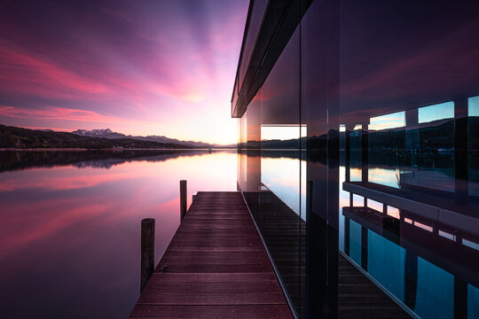 P&ouml;rtschach im Sonnenuntergang