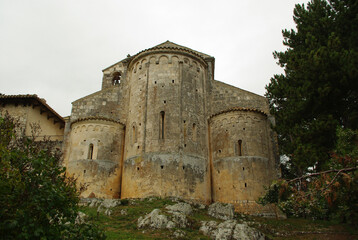 Fototapeta na wymiar Bominaco - (AQ) Abruzzo - Church of Santa Maria Assunta, It is located in the municipality of Caporciano, in the province of L'Aquila.