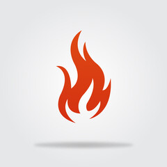 Vector Realstic Flame Icon. Vector Illustration