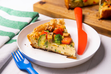 Veggie quiche traditional french recipe