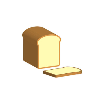 Bread. Loaf of bread. Vector illustration. Isolated.
