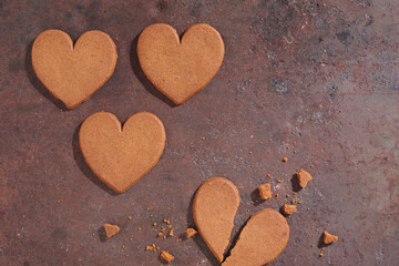 Obraz premium Heart shaped cookies