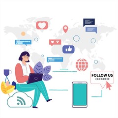 Follow us. Social media
