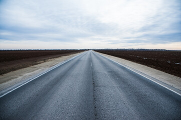 Endless asphalt road