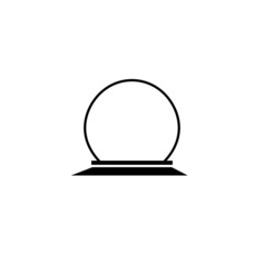 Isolated crystal ball. Vector drawing.