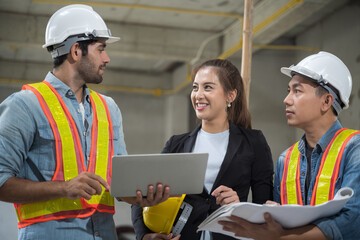 Engineers bring customers to come to inspect the work on site.