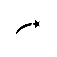 Isolated Shooting star. Vector drawing.