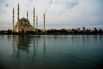 A  reflection of Sabancı mosque in Adana