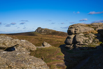 Fototapeta na wymiar Haytor Rocks, Dartmoor Park, Devon, England, Europe