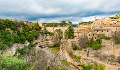 Minerve in the South of France is a beautiful city with historic links to the Cathar. The gorge was carved by the river Cesse and the Brian