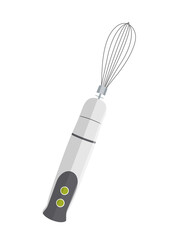 Hand blender isolated on white background. Vector illustration.
