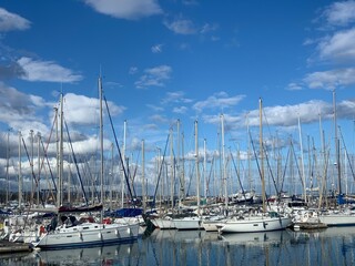 Fototapeta na wymiar yachts in port Taverne Corsica France