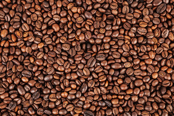 Roasted coffee beans background