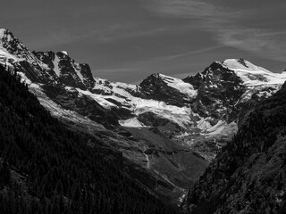 Aosta Tal in Italien im Sommer