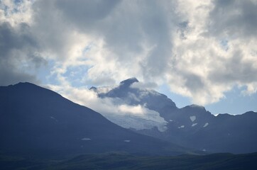 clouds in the mountains
