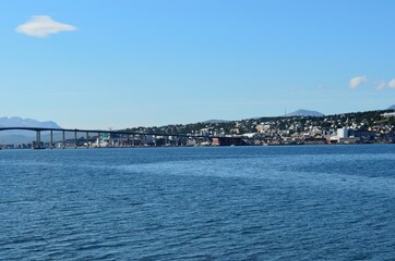 tromsoe city island in summertime