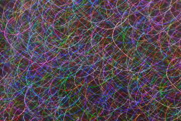Larga exposición de luces led.