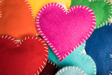 colored hearts