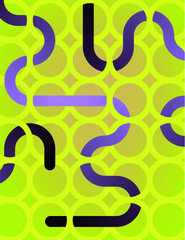 Snake on circles fence. Vibrat gradient mesh.
UP and down.