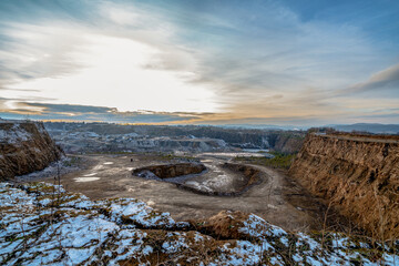 The open-cast mine in Groß Kamsdorf, a district of Unterwellenborn in Thuringia, is known for its long-standing mining tradition that stretches back several centuries.