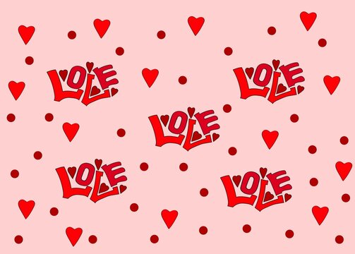 Fototapeta Love. Background of Love inscriptions. Similars St. Valentine's Day.