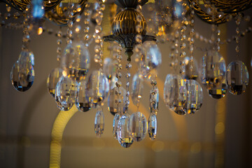 luxury crystal chandelier in the interior