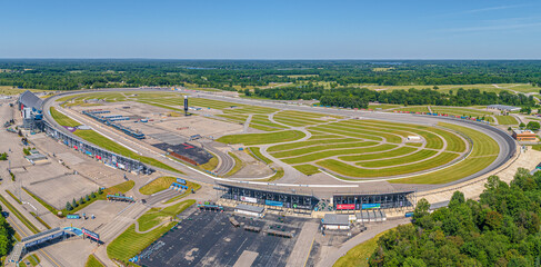 Michigan International Speedway Aerial Shot.  - obrazy, fototapety, plakaty