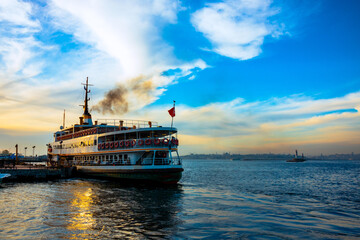 Fototapeta premium Istanbul in line ferry in Kadikoy.