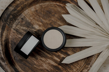 candle jars mockup in boho interior