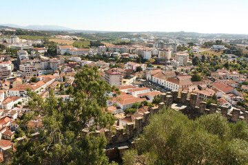 Fototapeta na wymiar View of the old town, Castle of Leiria, Portugal